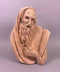 Arnold Henry Bergier (American, 1903-1977) Bust of Moses with Tablets, dated 1967