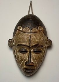 African Ethnographic Carved Wooden Mask