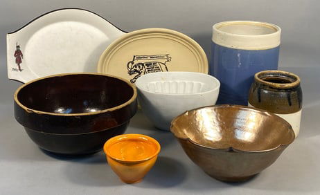 A Collection of Mid-20th Century Ceramic and Enamelware Kitchen and Serving Wares