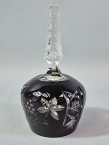 Imperlux Ruby Red Cut to Clear Lead Crystal Dinner Bell