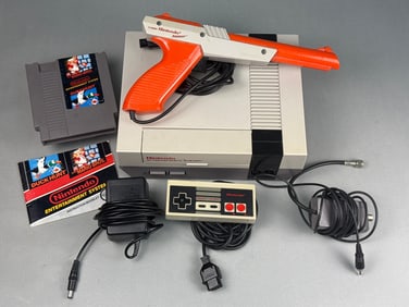 Nintendo Entertainment System Action Set with Super Mario Bros./Duck Hunt Game