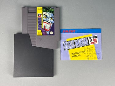 A 1991 Nintendo Entertainment System (NES) 'Batman: Return of the Joker' Video Game Set