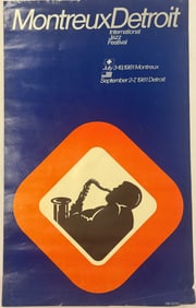 1981 Montreux Detroit International Jazz Festival Poster, Designed by Gary Shortt