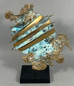 Cantarel, A Mid-Late 20th Century Abstract Bronze and Brass Sculpture