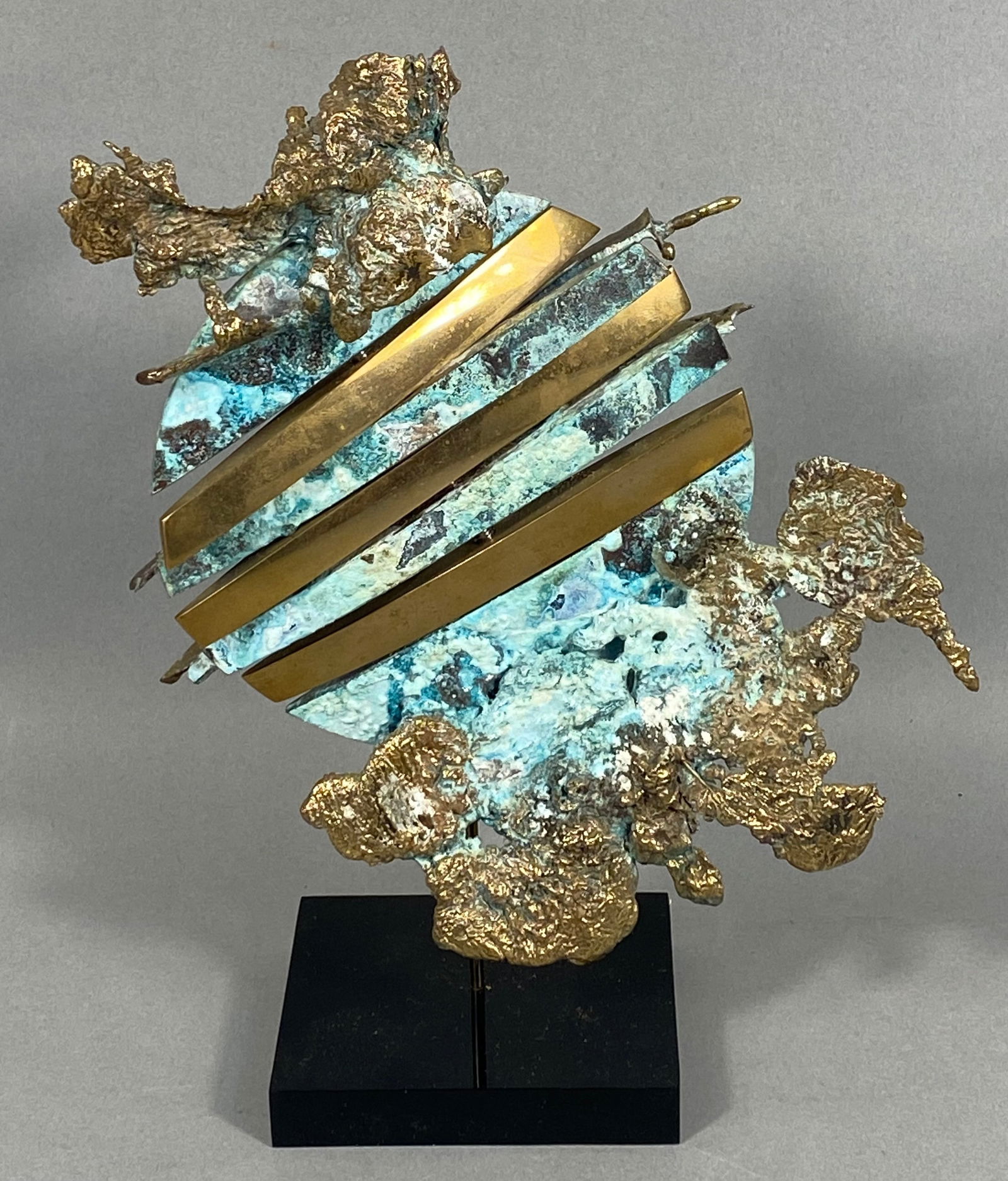 Cantarel, A Mid-Late 20th Century Abstract Bronze and Brass Sculpture (1 of 5)