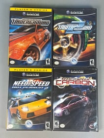 A Collection of Four Nintendo GameCube Need for Speed Video Games