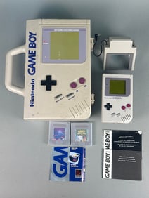 A Collection of Nintendo Game Boy Original (Gray) Console and Accessories