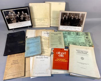 A Collection of Mid-to-Late 20th Century Psychology Books, Manuals, Papers, and Photographs.