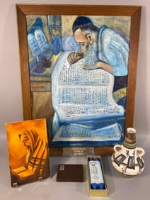 A Collection of Judaica, including Two Paintings by Herman Bueller