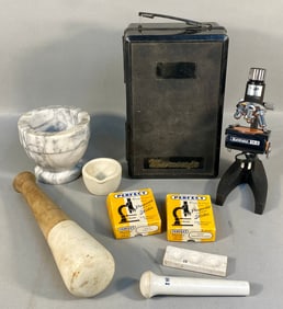 A Collection of Vintage Scientific and Laboratory Equipment, including an Illuminator TA-2