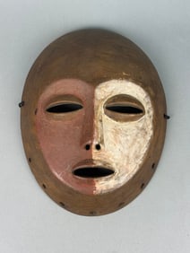 Lega Passport Mask, Wood and Kaolin Pigment, Democratic Republic of Congo