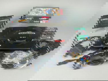 Sega Genesis Model 1601 Console with Peripherals and Three Sonic Games