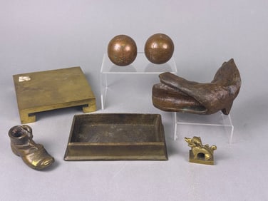 A Group of Brass and Bronze Objects