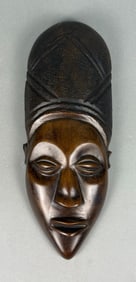 Lozi Hand-Carved Wooden Anthropomorphic Mask, Barotseland, Africa