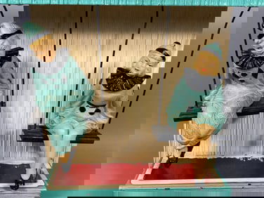 A Group of Decorative Items, including a Dexter Mfg Co. Wall Planter and a Hand-Decorated Mirror