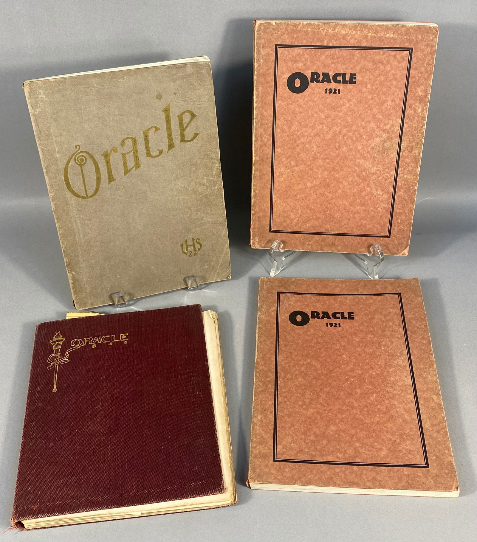 Four Lansing High School 'The Oracle' Yearbooks, 1901, 1921, 1922 (1 of 17)