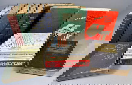 A Collection of  Vintage and Classic Automotive Repair and Service Manuals, including a 1976