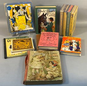 A Collection of Vintage Children's and Young Adult Hardcover Books, including 'Pictures and Stories