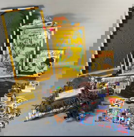 A Northwestern "POOSH-M-UP Jr. 4-IN-1" Baseball Bagatelle Pinball Game and a Diverse Collection of