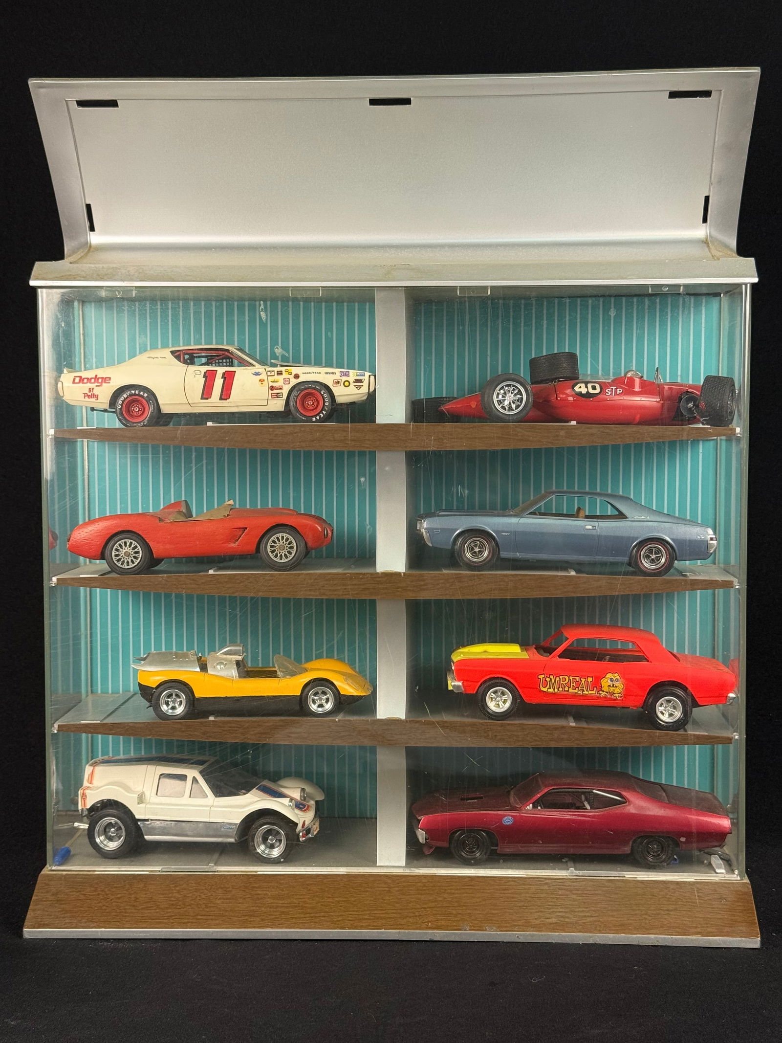 Model Car Display Case with a Collection of Model Vehicles (1 of 11)