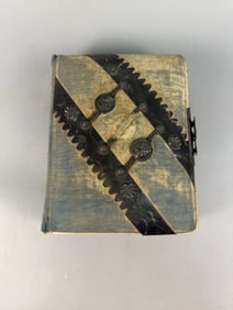 Late 19th to Early 20th Century Antique Fabric and Metal Mounted Photograph Album