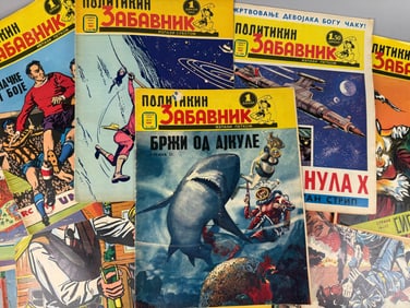 A Collection of Vintage Serbian Periodicals: Politikin Zabavnik, Mid-20th Century
