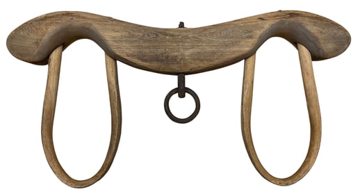 An Antique Double Wooden Ox Yoke