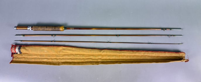 A South Bend No. 359 8 1/2' Three-Piece Split Cane Fly Fishing Rod