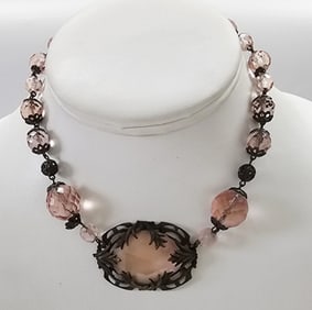 Art Nouveau Czech Glass Chocker Necklace