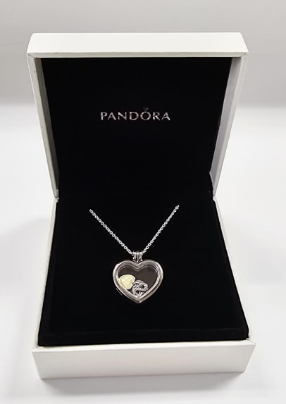 Pandora Sterling Heart Locket Necklace 15.5 Grams: Necklace measures 22"Weighs 15.5 Grams total