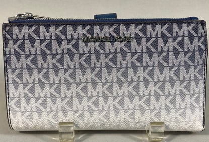 Michael Kors Jet Set Large Ombr?© Signature Logo Double Zip Wristlet