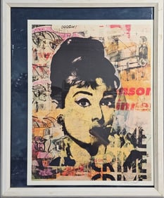 Signed 'Audrey' Mixed Media Framed Print