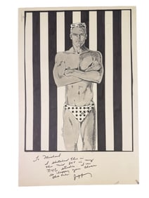 Original 1980s Beefcake Sketch