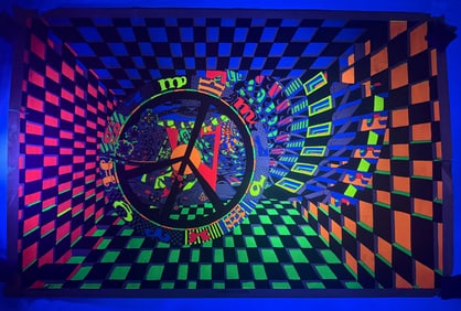 A Platt Mfg. Co. 'Power of Eunice' Psychedelic Blacklight Poster