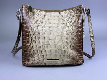 Brahmin Katie Melbourne Embossed Leather Crossbody Bag Purse