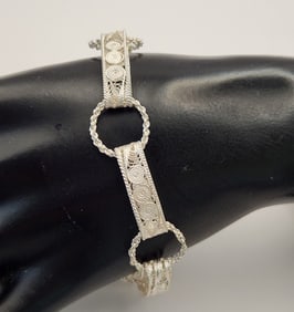 925 Sterling Filigree Bracelet 13.1 Grams