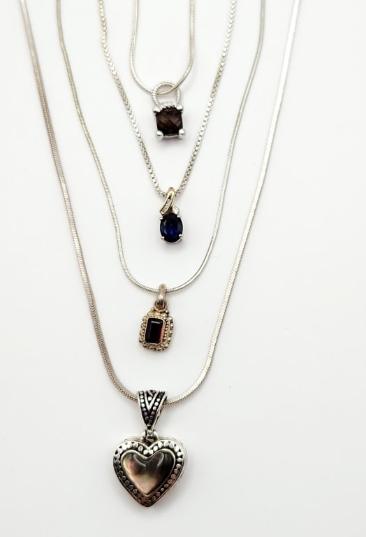 925 Sterling Assorted Necklaces 31 Grams (1 of 17)