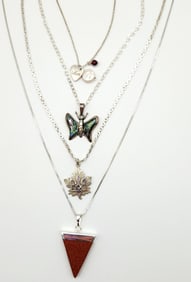 925 Sterling Assorted Pendants 26.9 Grams