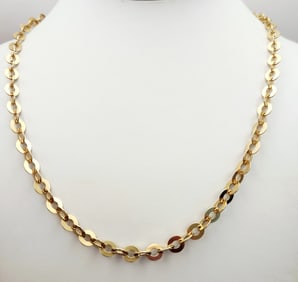 925 Vermeil Link Necklace 22.2 Grams