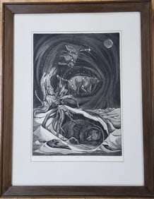 Lynn Meiners, 'Bear Dreaming Himself, ' Woodcut, 1975, Edition 1/75