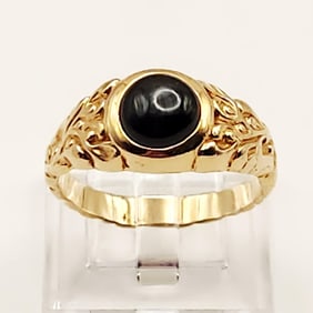 14K Gold Onyx Ring 6.1 Grams