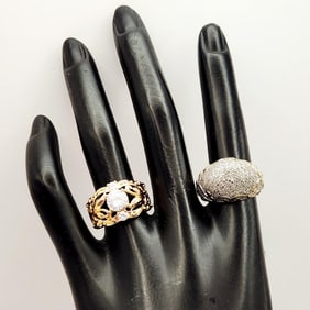 925 Sterling Vermeil Rings 15.9 Grams