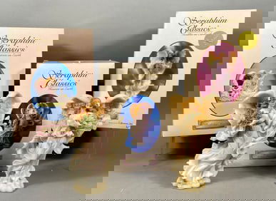 Five Roman Seraphim Classics 'Heaven on Earth' Angel Figurines, Including 'No?«lle' and 'Heather'