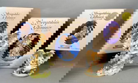 A Group of Five Seraphim Classics by Roman, Inc. Angel Figurines