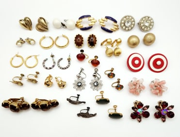 Assorted Vintage Earrings Silver & Gold Tone