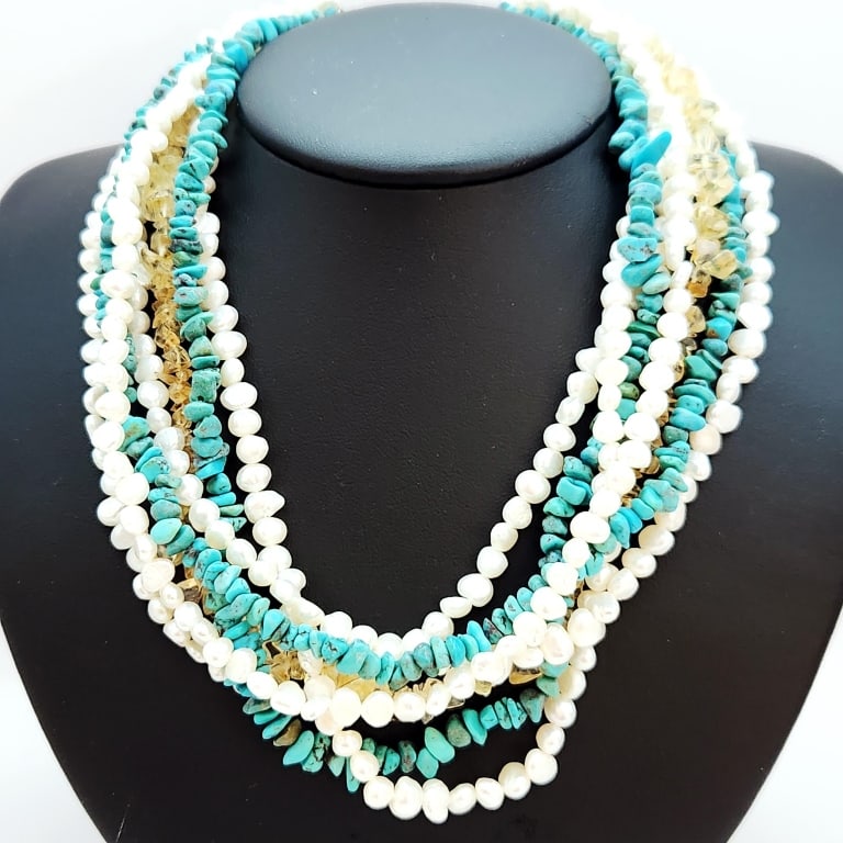 Ross Simons Turquoise Pearl and Citrine Multi (1 of 7)
