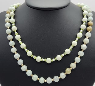 Multi-Color Jade & Gold Bead & Jade Peridot