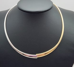 14K Yellow & White Gold Choker 15.9 Grams