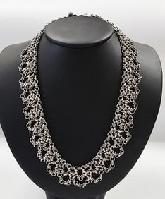 925 Sterling Silver Necklace India 95.4 Grams