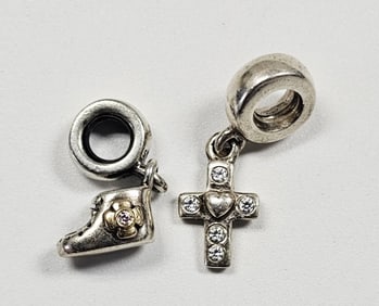 Pandora Sterling Silver & 14K Gold Charms 5.4 Gram